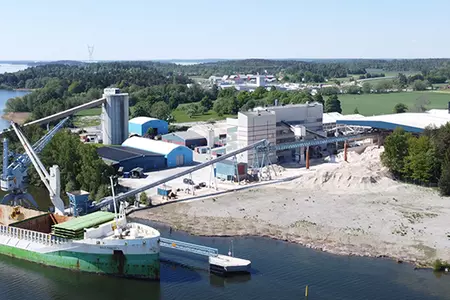 Gyprocs fabrik från ovan