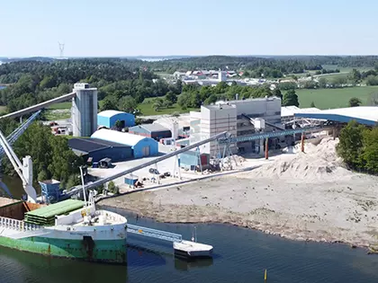 Gyprocs fabrik från ovan