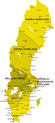 Gyproc säljkarta regioner