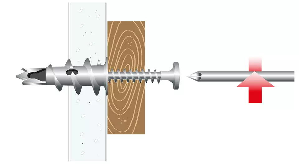 Driva gipsplugg i plast eller metall