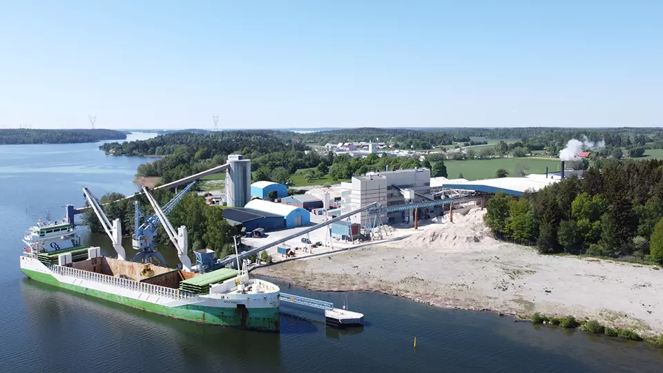 Gyprocs fabrik från ovan