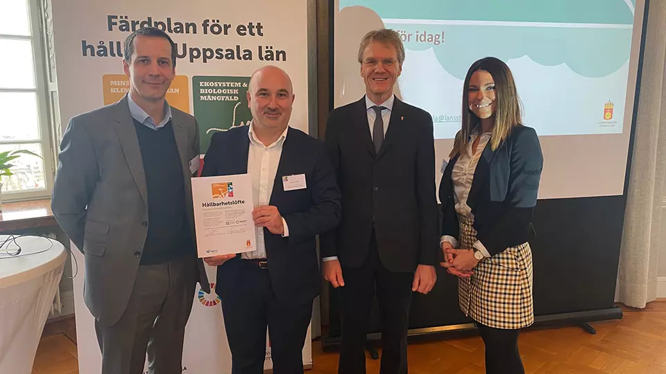Gyproc har tecknat hållbarhetslöfte med Länsstyrelsen i Uppsala län